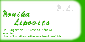 monika lipovits business card